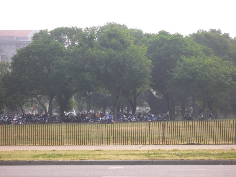 Eine Gruppe  Harley Fahrer