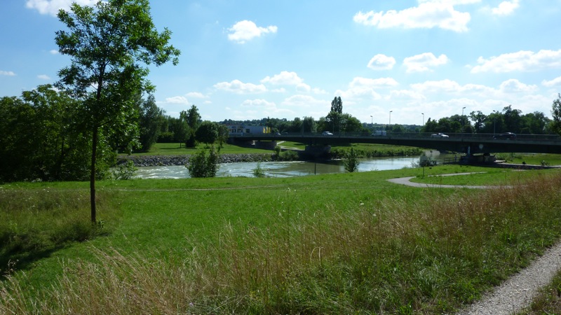 Die Isar in Dingolfing