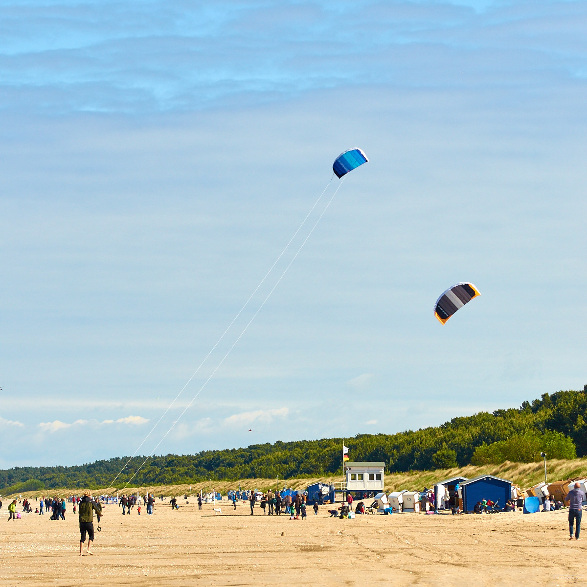 Some kites on the beach